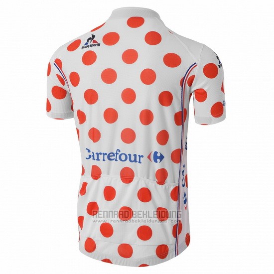 2016 Fahrradbekleidung Tour de France Wei und Rot Trikot Kurzarm und Tragerhose
